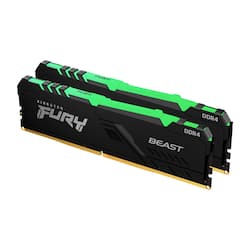 Kingston 64GB 3200MHz DDR4 CL16 DIMM (Kit of 2) FURY Beast RGB Kingston 64GB 3200MHz DDR4 CL16 DIMM (Kit of 2) FURY Beast RGB