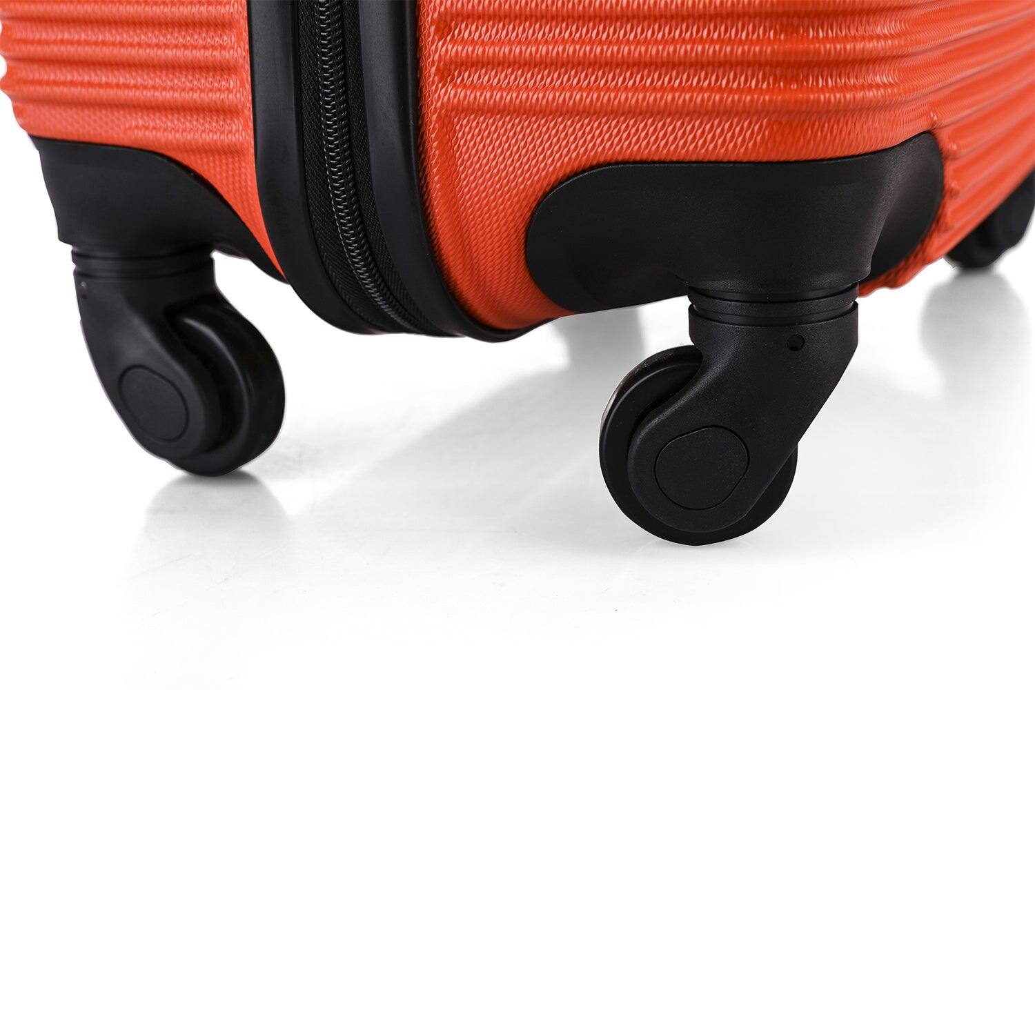 Alt View 4. InUSA - Royal lightweight hardside Spinner Luggage 24" - ORANGE.