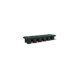 Meridian Furniture - Pavilion Bench - Green Boucle Fabric