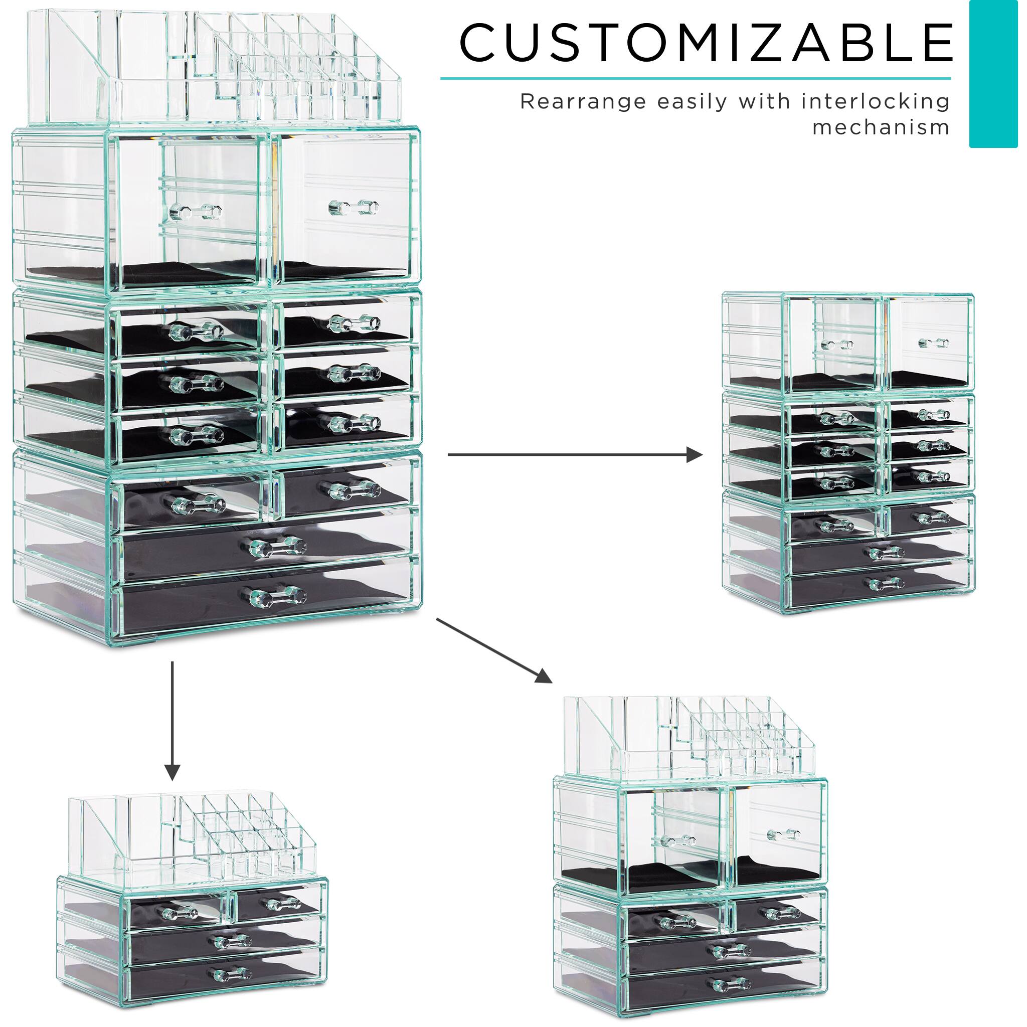 CUSTOMIZABLE  
Rearrange easily with interlocking mechanism