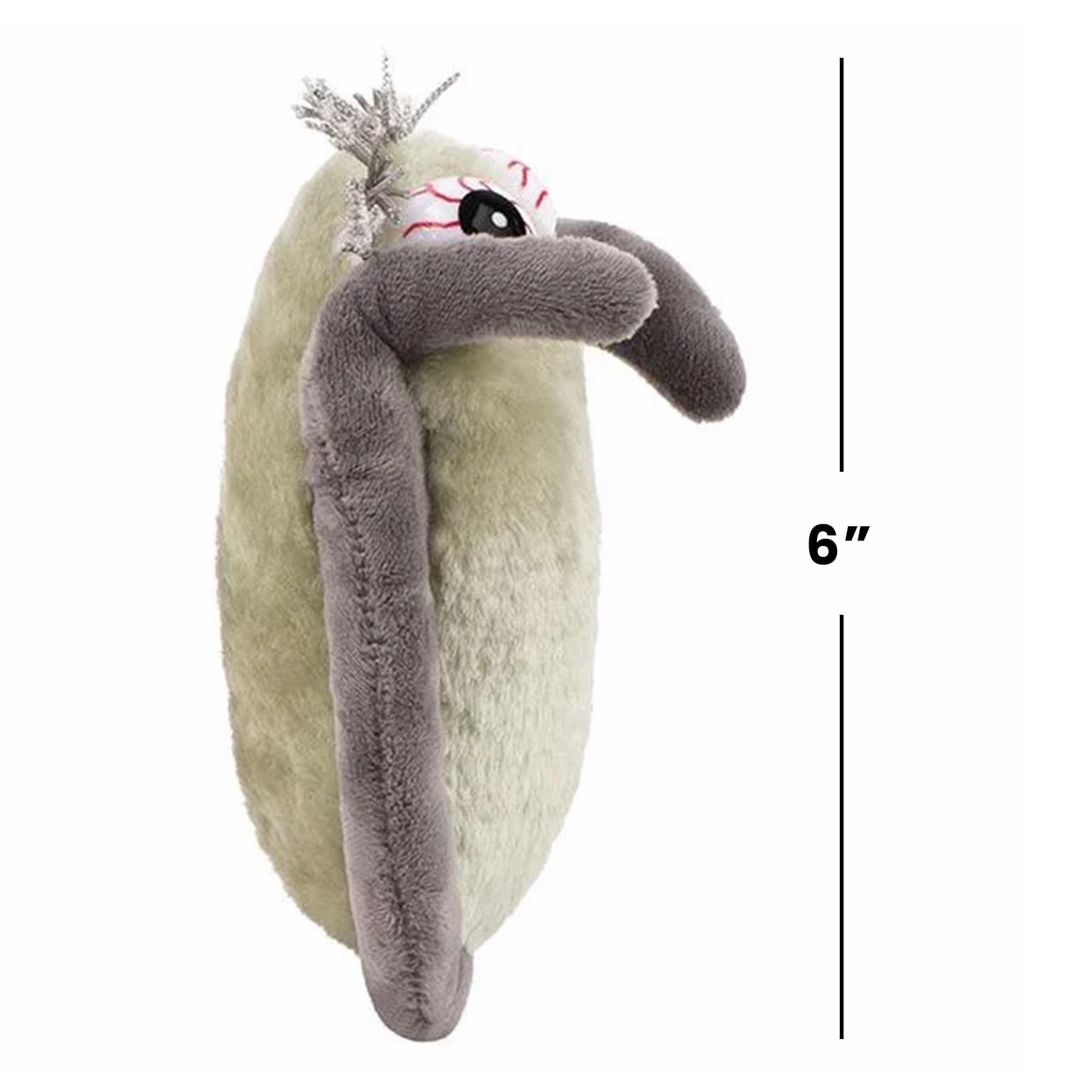 Alt View 2. Giantmicrobes - Giant Microbes 6" Zombie Virus Plush - Gray.