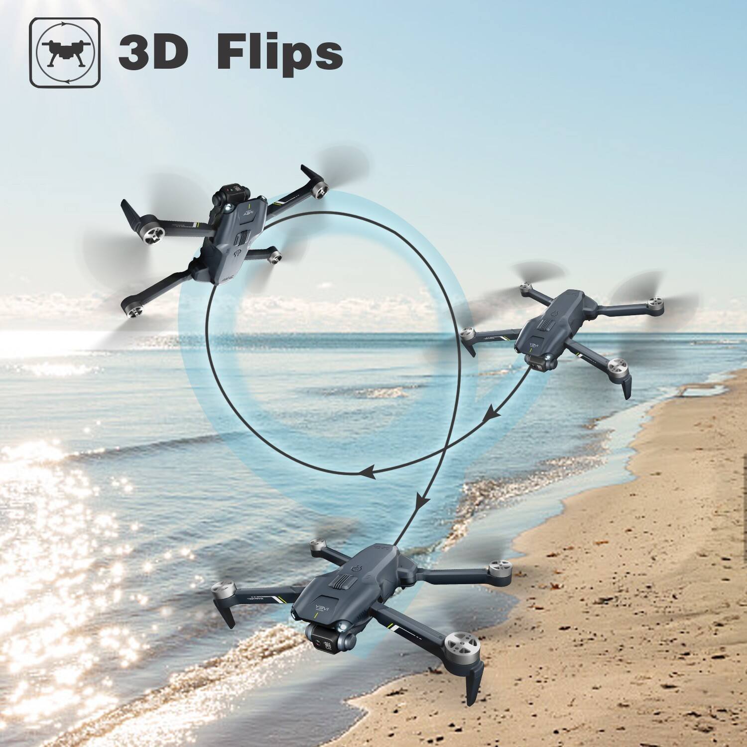 Alt View 3. KyyWee - Foldable 4K Dual-Camera WiFi FPV Quadcopter with Altitude Hold and 2.4GHz Remote Control.