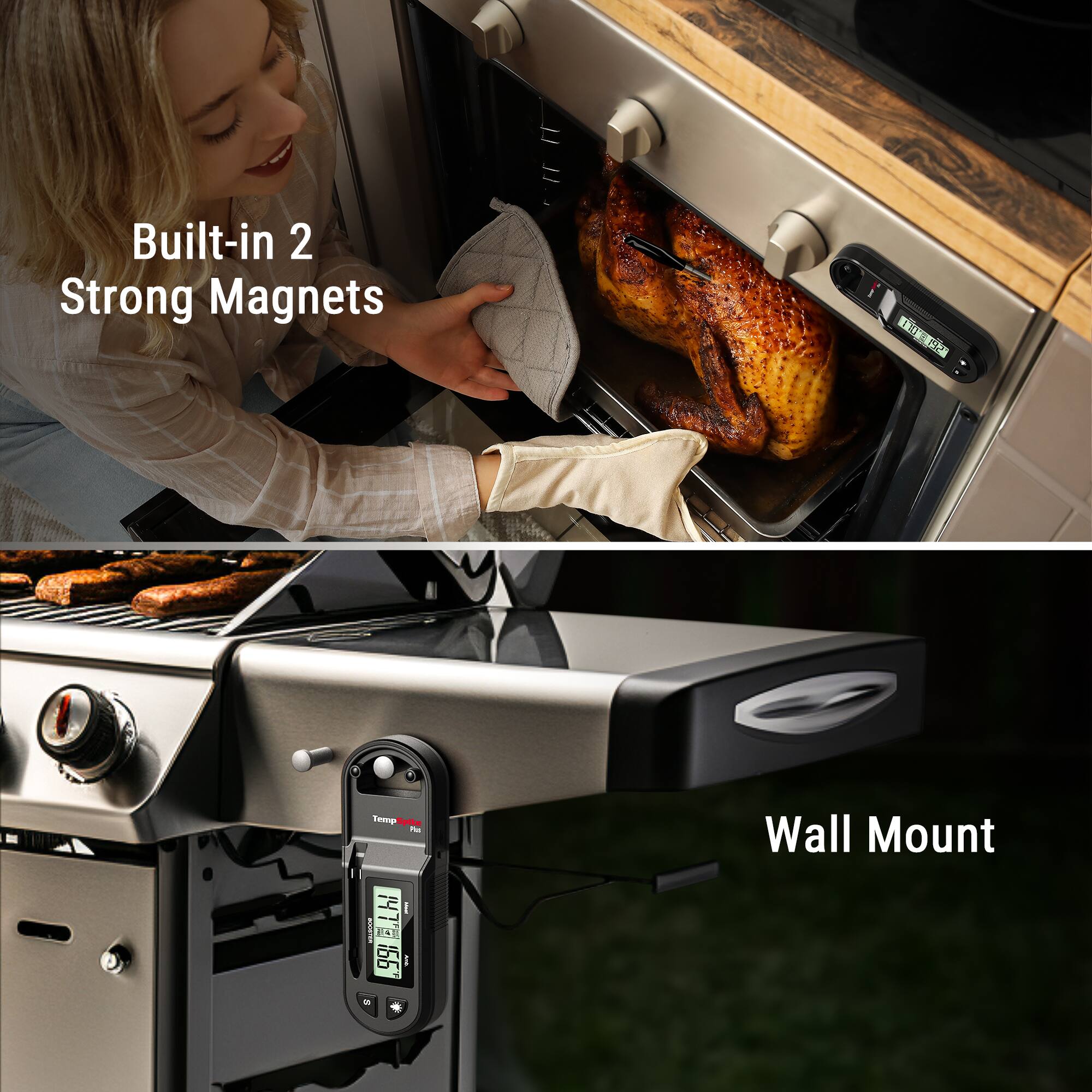 Built-in 2 Strong Magnets

Wall Mount