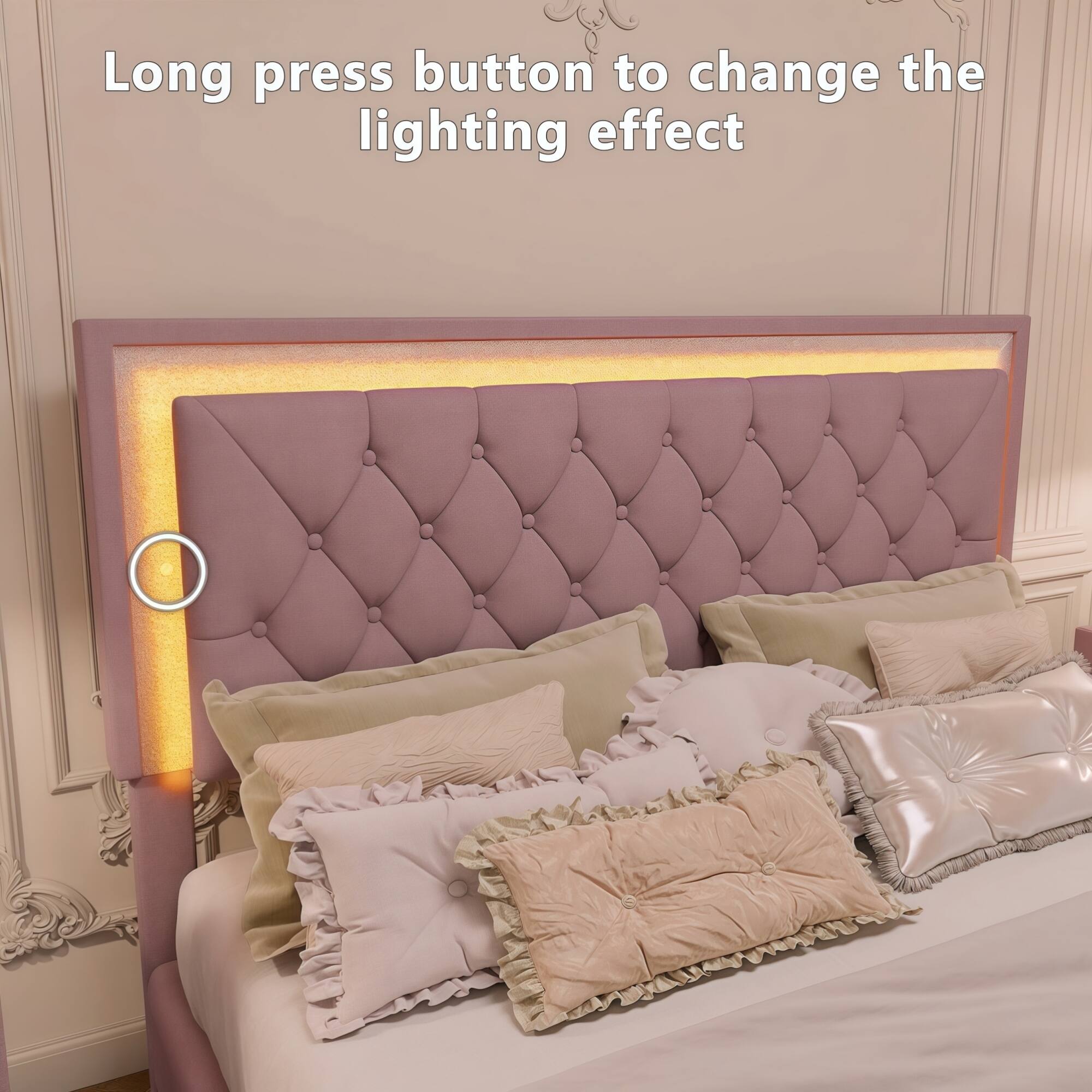 Long press button to change the lighting effect