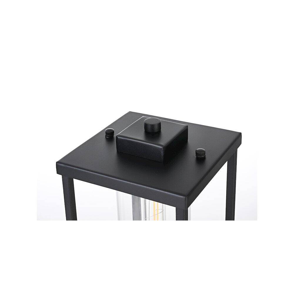 Alt View 2. Elegant Lighting - Memphis 7 inch Outdoor Pendant in Black - Black.