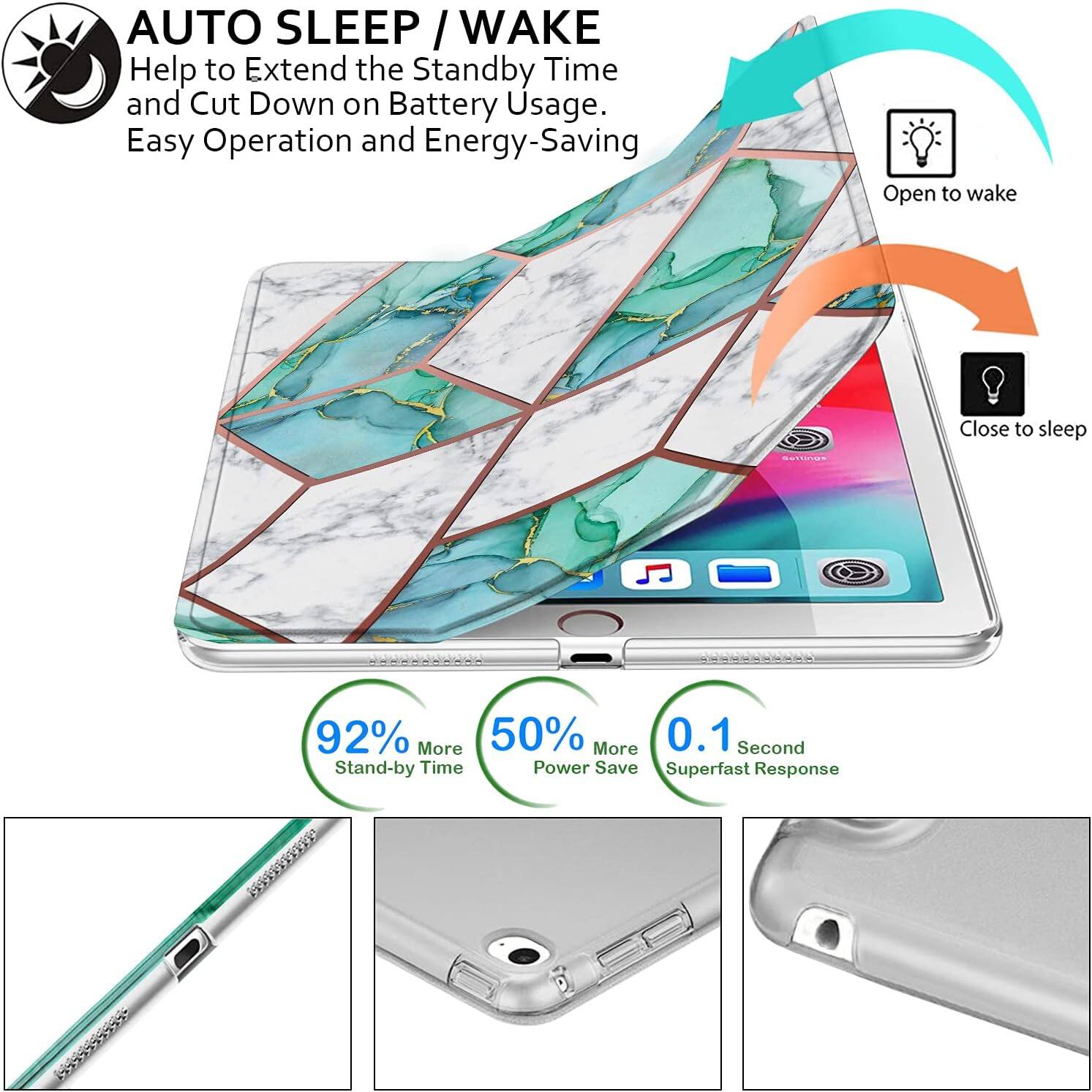 DuraSafe Cases iPad Pro 12.9 inch 1st Gen 2015 Trifold PC Smart Case ...