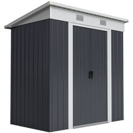 Outsunny - 5.7' x 3.6' Metal Storage Shed, 2 Air Vents