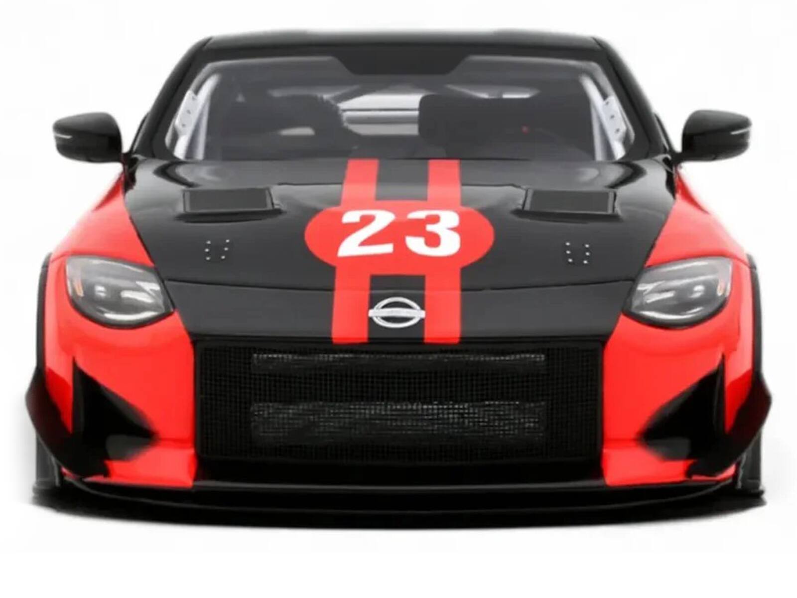 Alt View 5. Otto Mobile - 2022 Nissan Z GT4 #23 Black with Red Graphics "2022 SEMA Show" 1/18 Model Car by Otto Mobile.