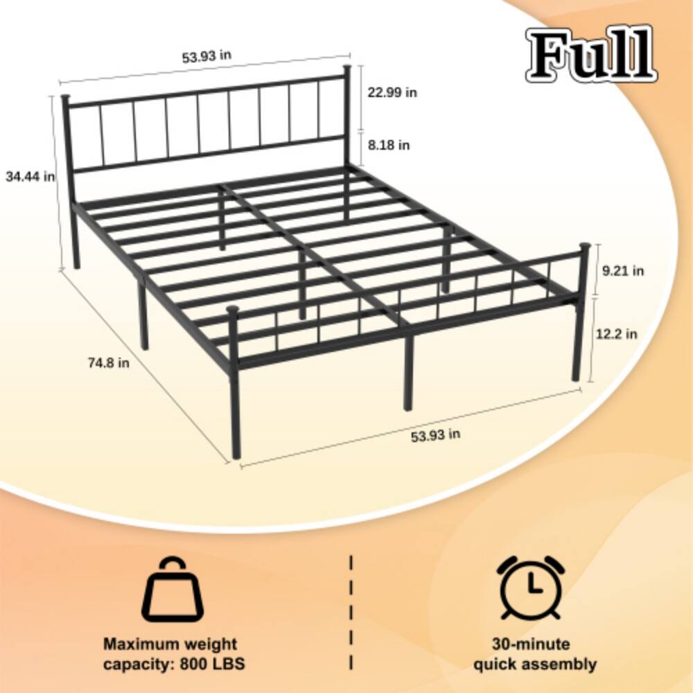 Full

53.93 in  
22.99 in  
8.18 in  
34.44 in  
9.21 in  
12.2 in  
74.8 in  
53.93 in  

Maximum weight capacity: 800 LBS  
30-minute quick assembly