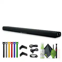 Yamaha - SR-B30A 120W 2.1-Channel Sound Bar with Built-In Subwoofers, Cleaning kit, Reusable Fastener Straps, Bundle