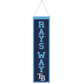 WinCraft - Tampa Bay Rays 8" x 32" Slogan Wool Banner - Multicolor