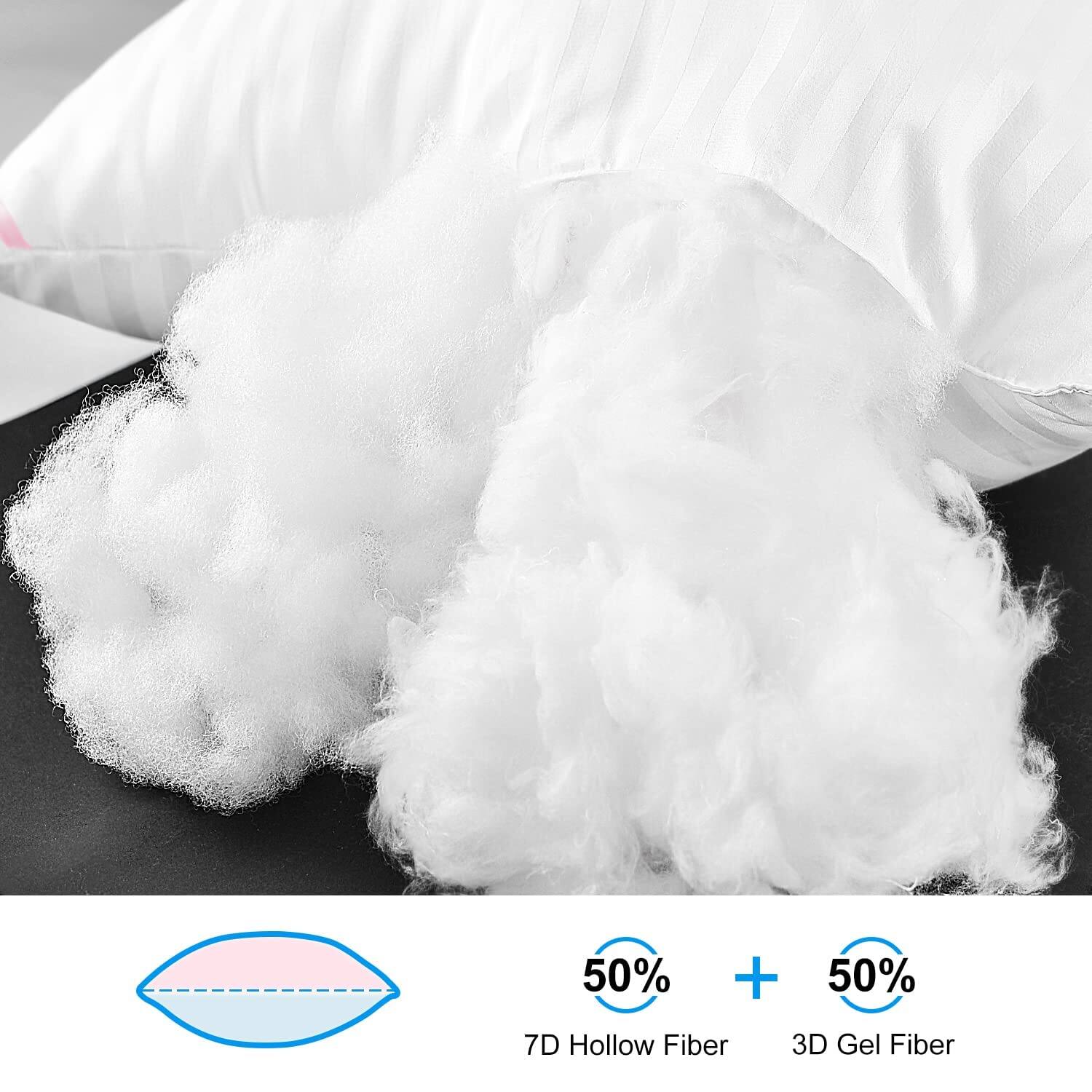 50% 7D Hollow Fiber + 50% 3D Gel Fiber