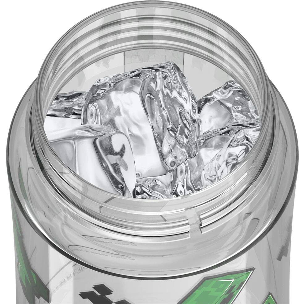 Alt View 5. Thermos - Thermos 16 oz. Kid's Funtainer Plastic Water Bottle w/ Spout Lid  - Minecraft - Minecraft Clear.