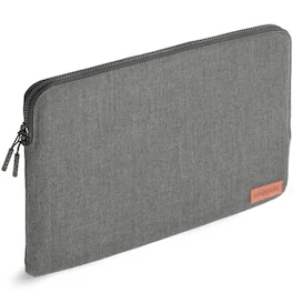 Ruggard - 15" MacBook Air Laptop Sleeve, Fits Most 15" Laptops, Padded Interior, Water-Resistant Nylon, Easy-Grip Zipper Pulls - Gray
