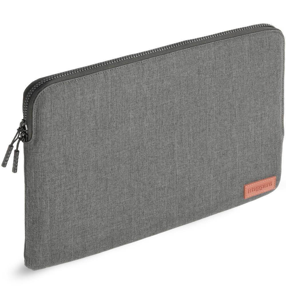 Front. Ruggard - 15" MacBook Air Laptop Sleeve, Fits Most 15" Laptops, Padded Interior, Water-Resistant Nylon, Easy-Grip Zipper Pulls - Grey.
