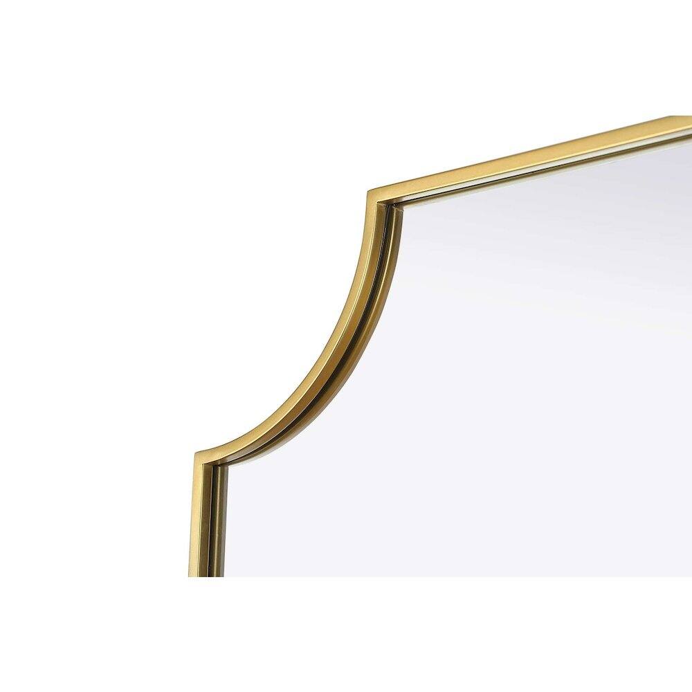 Alt View 4. Elegant Kitchen and Bath - Notched Metal Mirror 30x36 inch in Brass - Brass.