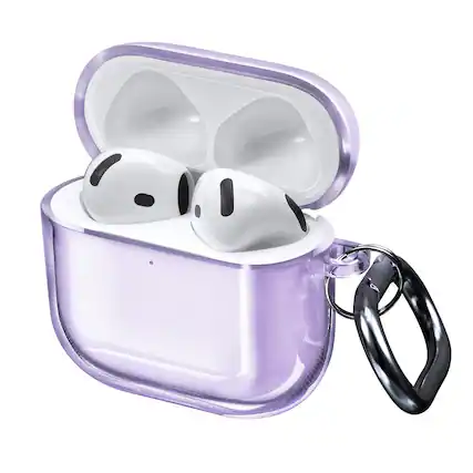 Front. Vena - For Apple Airpods 4 Case Cover, Airpods Case 4 TPU Airpod Case 4th Generation Supports Wireless Charging, Purple - Purple.