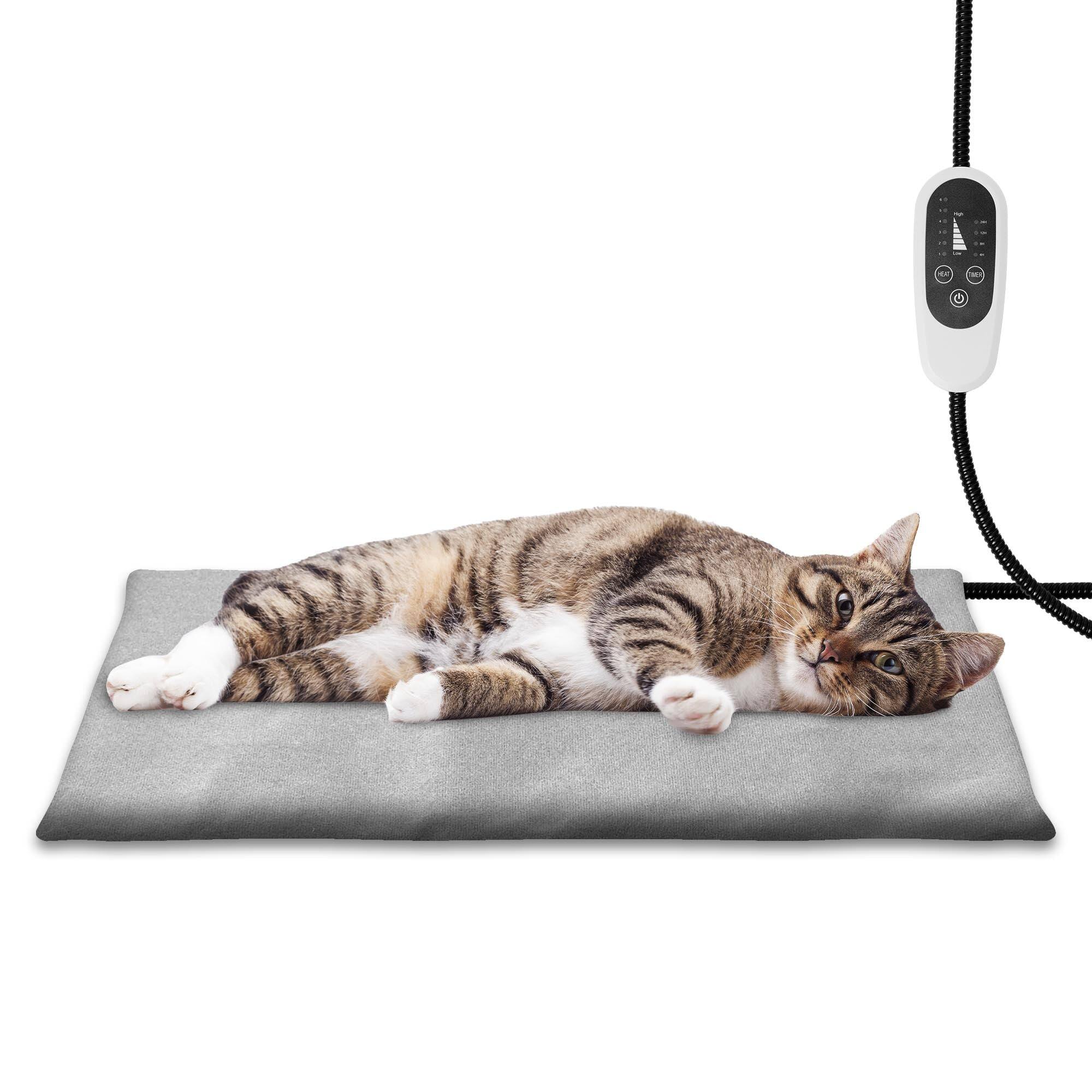 Front. G128 - G128 Pet Heating Pad 27.56x15.75IN, 6 Temperature Settings, Timer, Waterproof, Chew Resistant Cord - Grey.