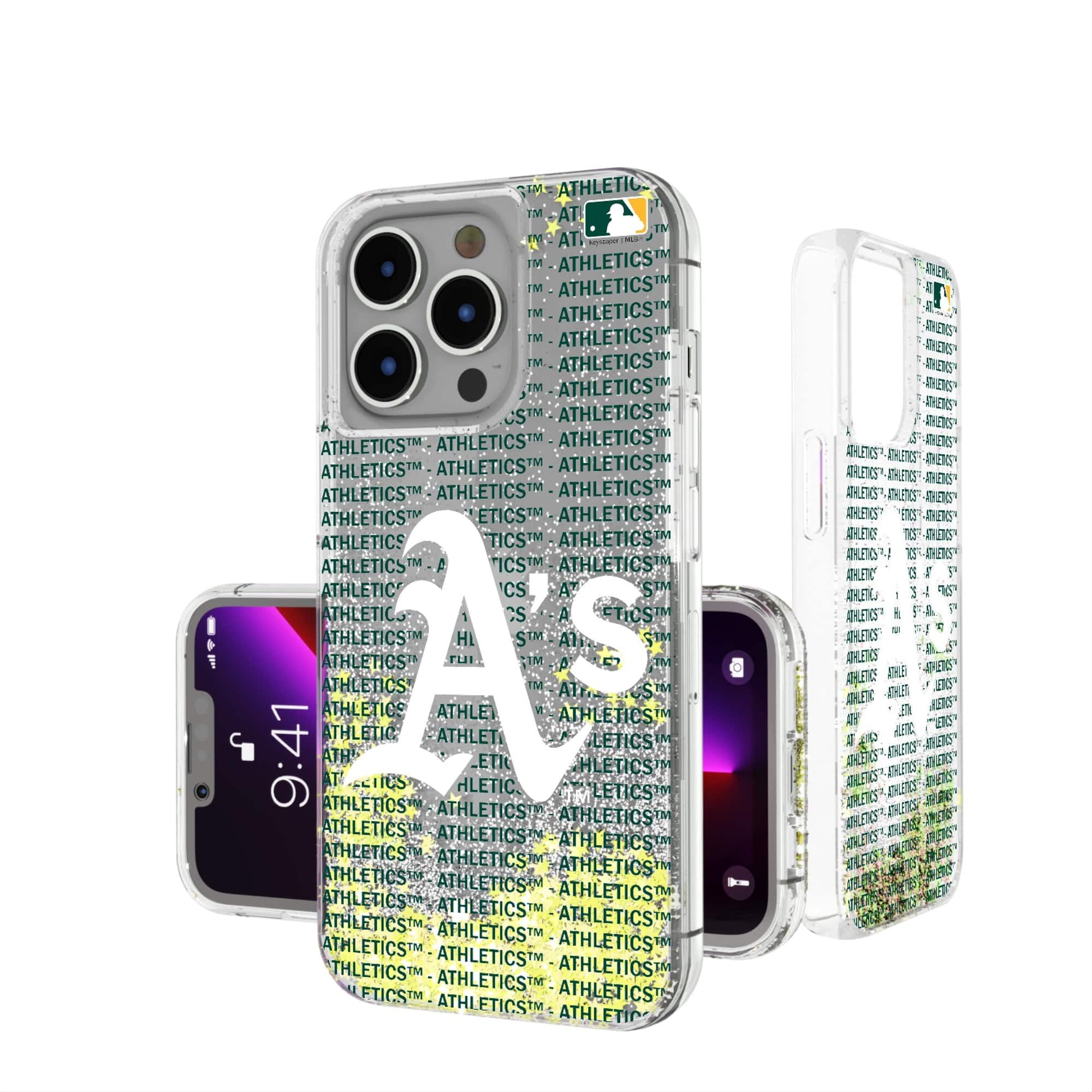 Keyscaper - MLB - Athletics iPhone Text Backdrop Design Case - 14 - Multicolor