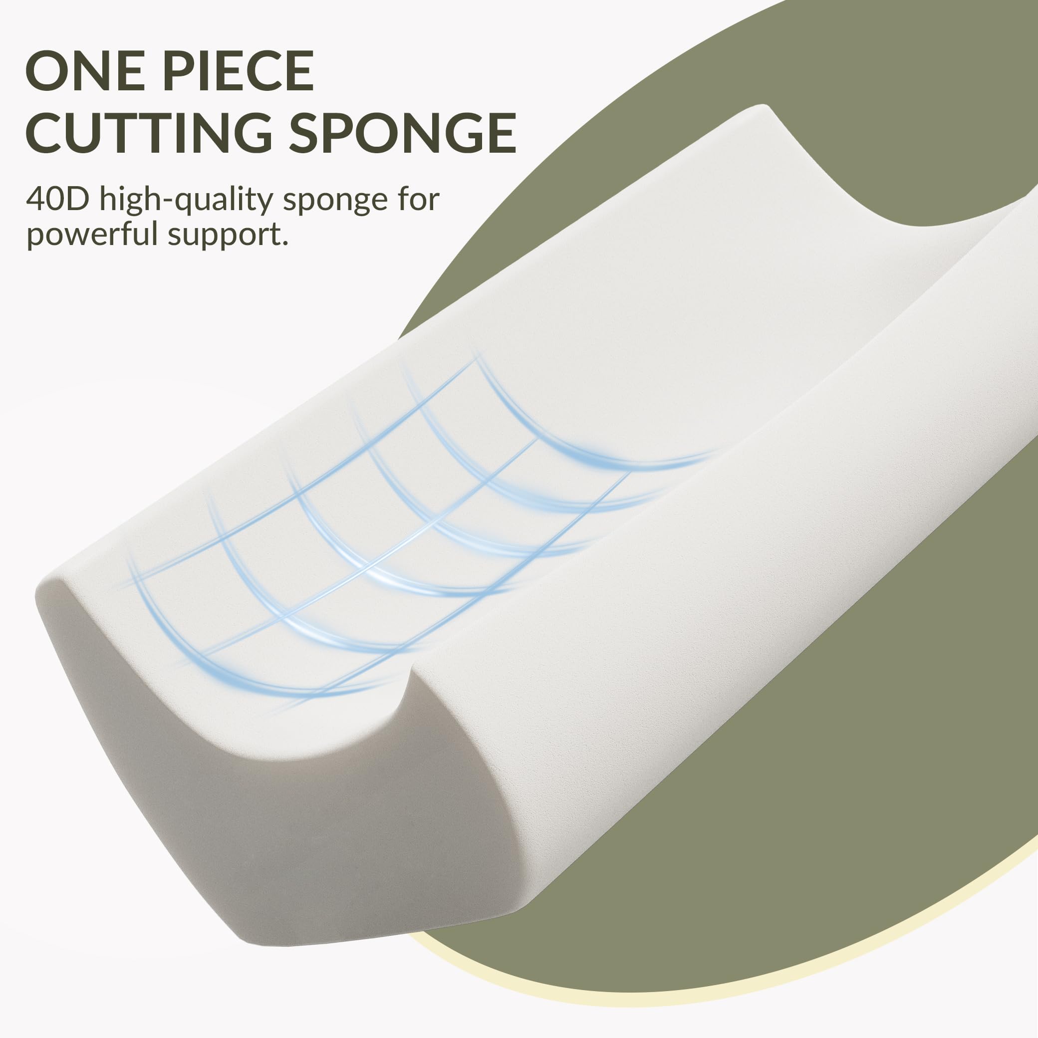 ONE PIECE CUTTING SPONGE

40D high-quality sponge for powerful support.