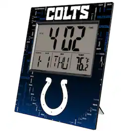 Keyscaper - Indianapolis Colts Quadtile Digital Desk Clock - Multicolor
