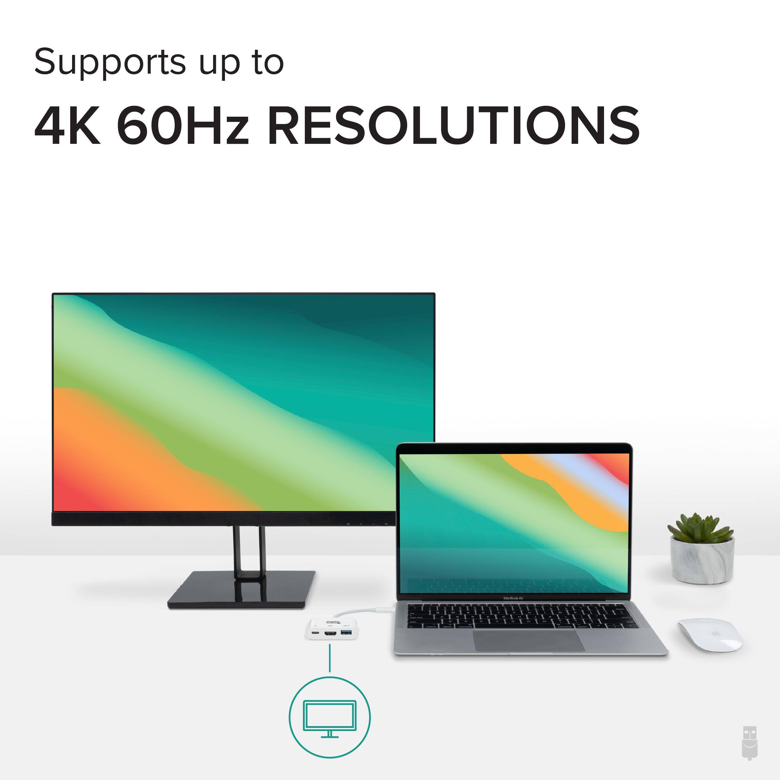 Supports up to  
4K 60Hz RESOLUTIONS
