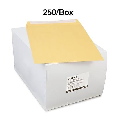 250/Box  
Staples  
#12 Catalog Envelopes  
9 EanyClose