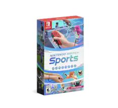 Nintendo Switch Sports is a game that comes with a leg strap and a wrist strap for the Nintendo Switch console. It is designed for physical activity and includes various sports simulations, such as tennis, bowling, and golf. The game is rated E for Everyone and is suitable for players of all ages.