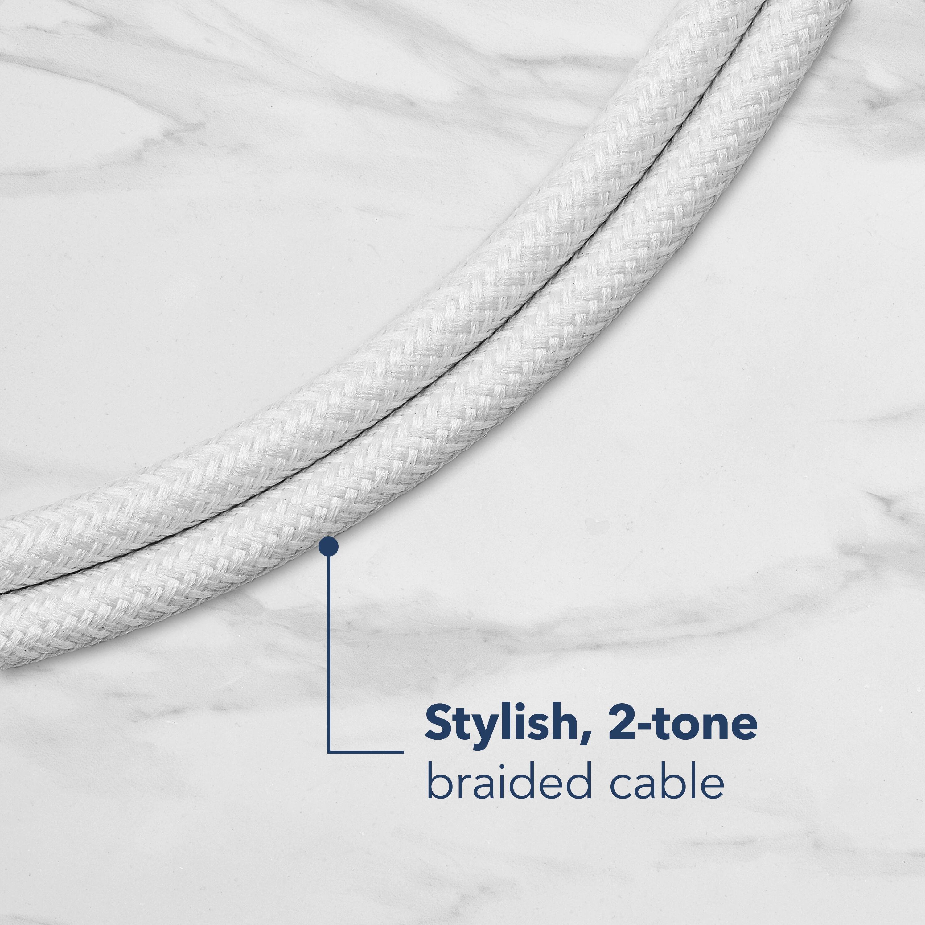 Stylish, 2-tone braided cable