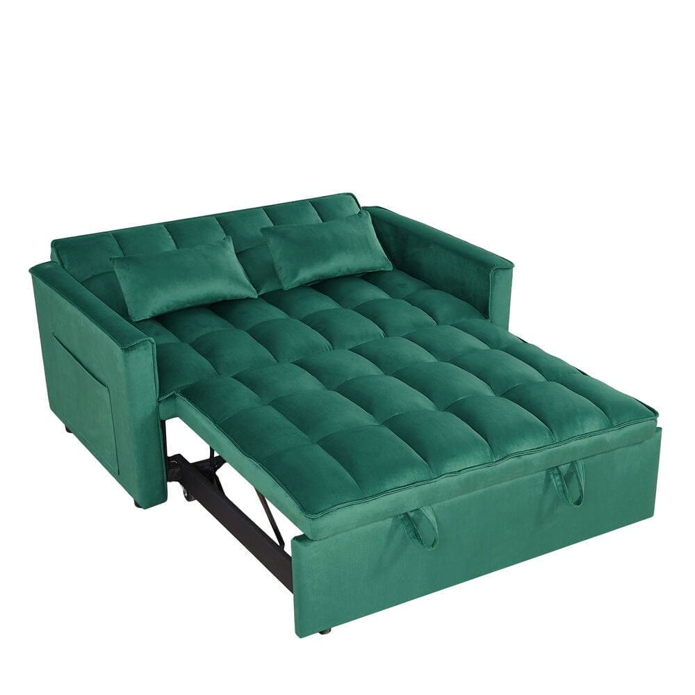 Kadyn 54 Inch Adjustable Backrest Sofa, Sofa Bed, Futon Sofa with ...