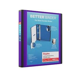 Staples - 1 1/2" 3-Ring Better Binder - Purple