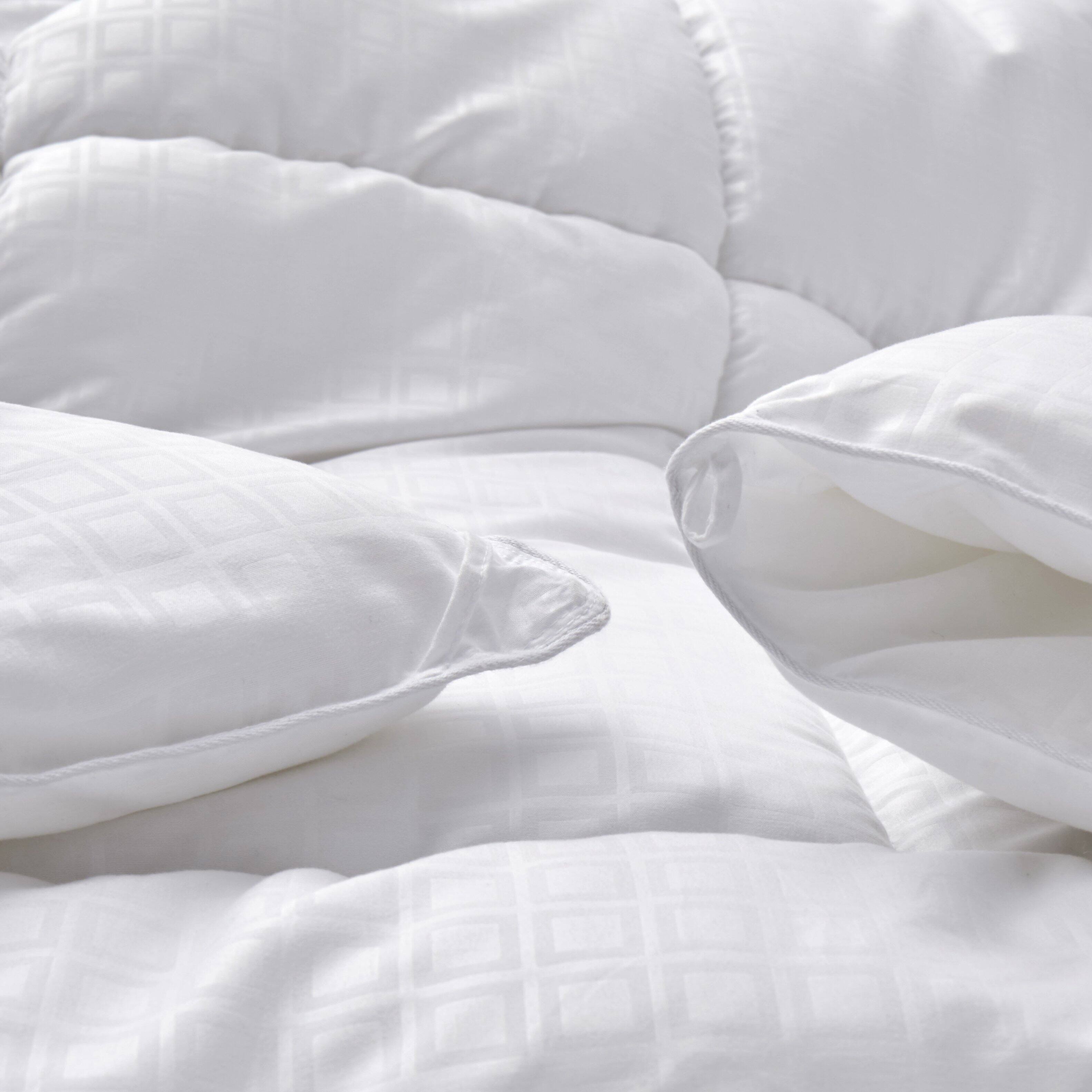 Left. Peace Nest - Peace Nest -  All Season Down Alternative Comforter Duvet Insert with Soft Microfiber Shell - Twin - White.