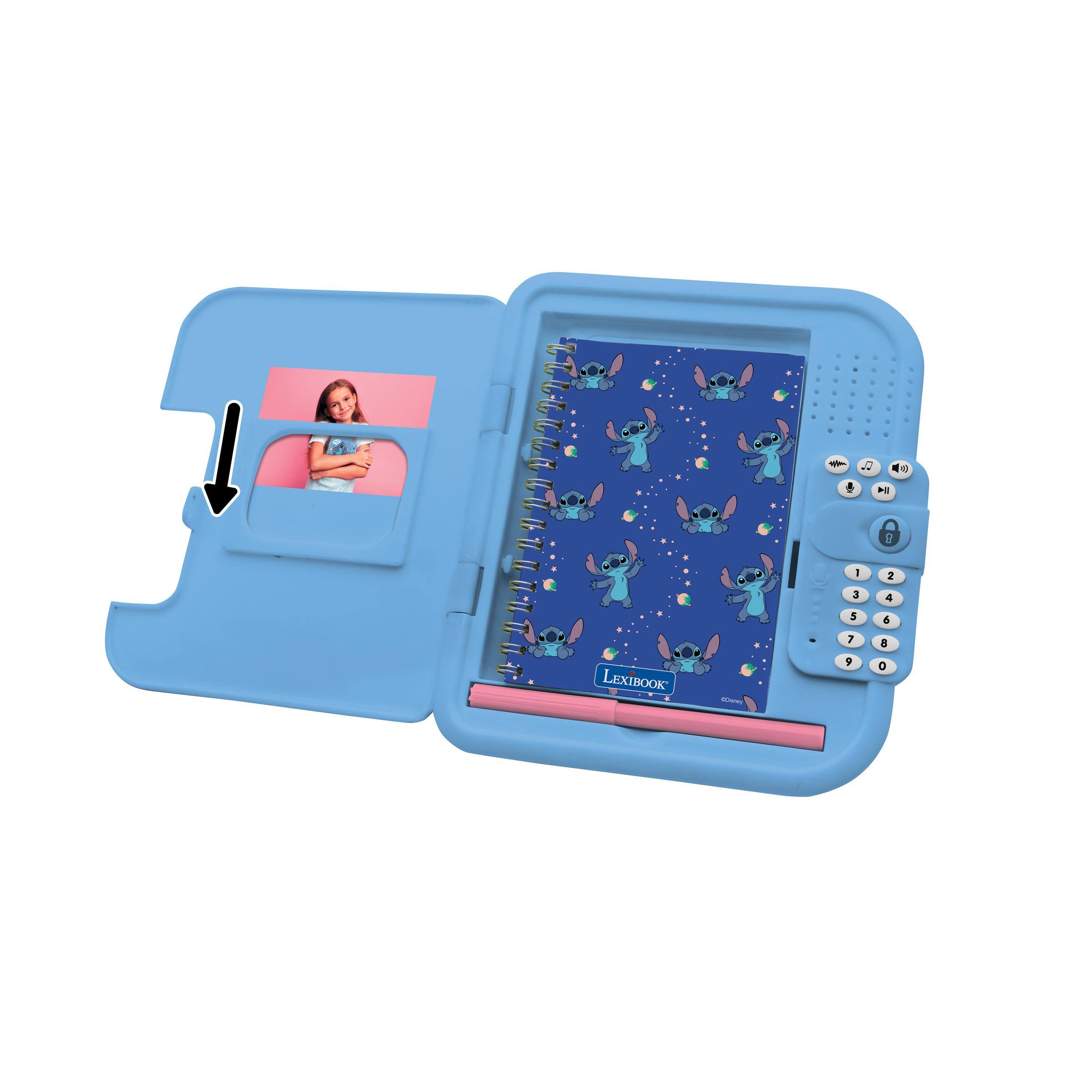 Alt View 6. Lexibook - Disney Stitch Secret Safe Electronic Diary.