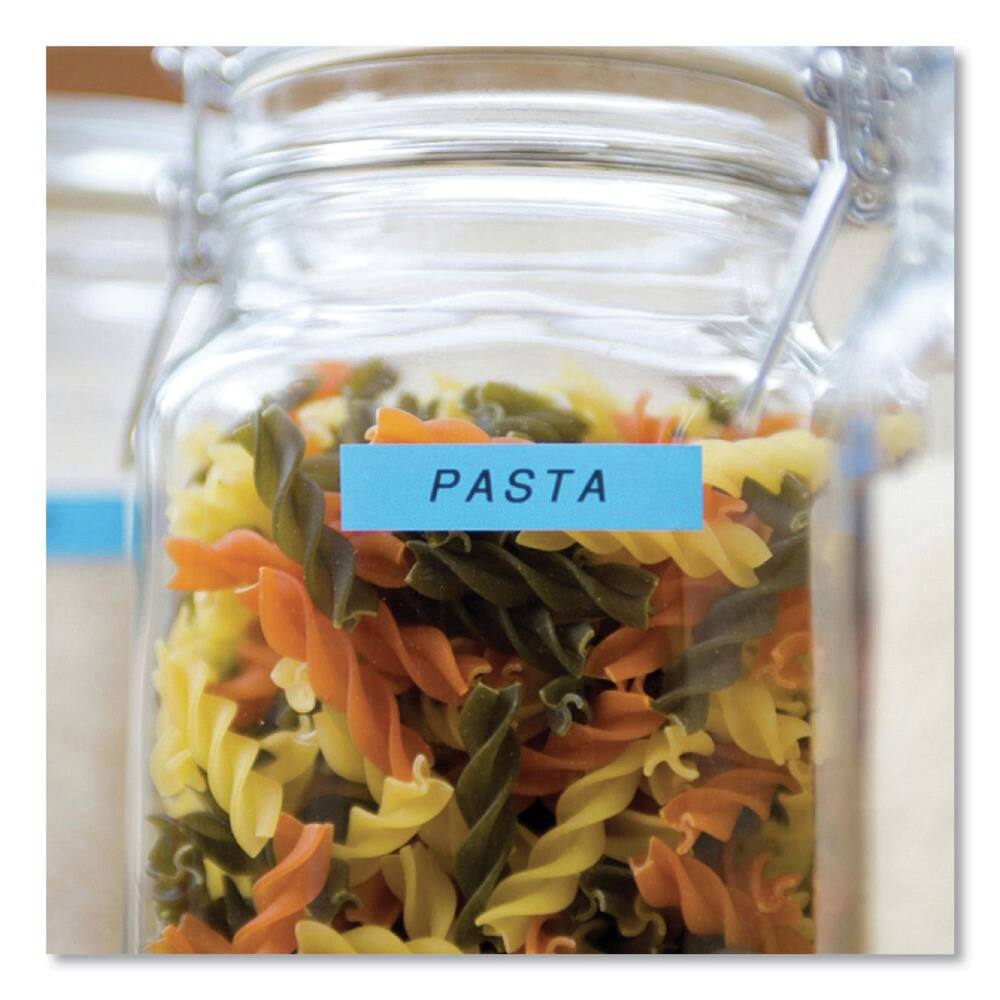 Angle. Brother - Brother P-Touch TZE521CS 0.35 in. x 26.2 ft. TZe Laminated Removable Label Tapes - Black on Blue - Blue.