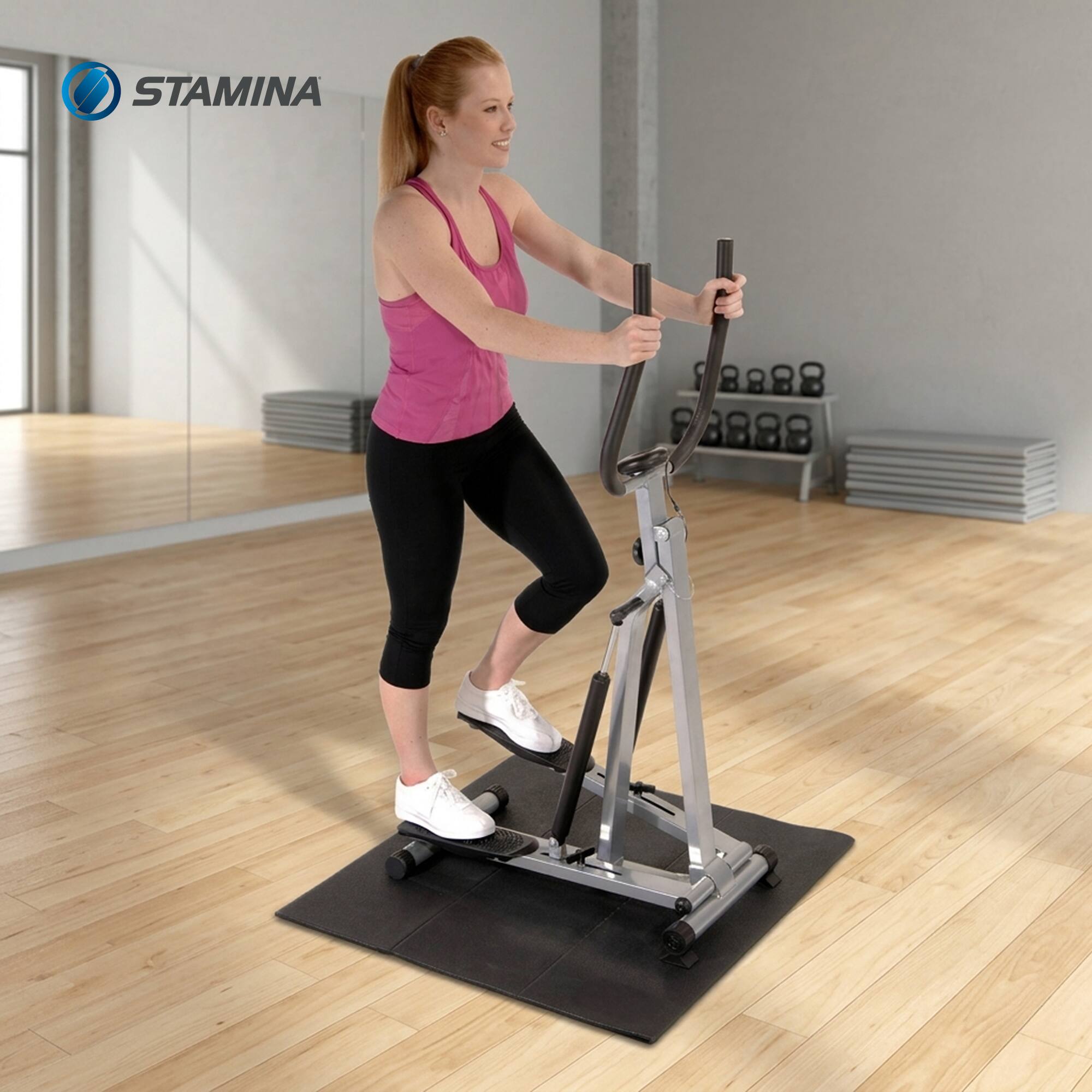 Alt View 5. Stamina Products - Stamina 84 x 36 Inch Fold-To-Fit Home Gym Fitness Exercise Foam Equipment Mat - Black.