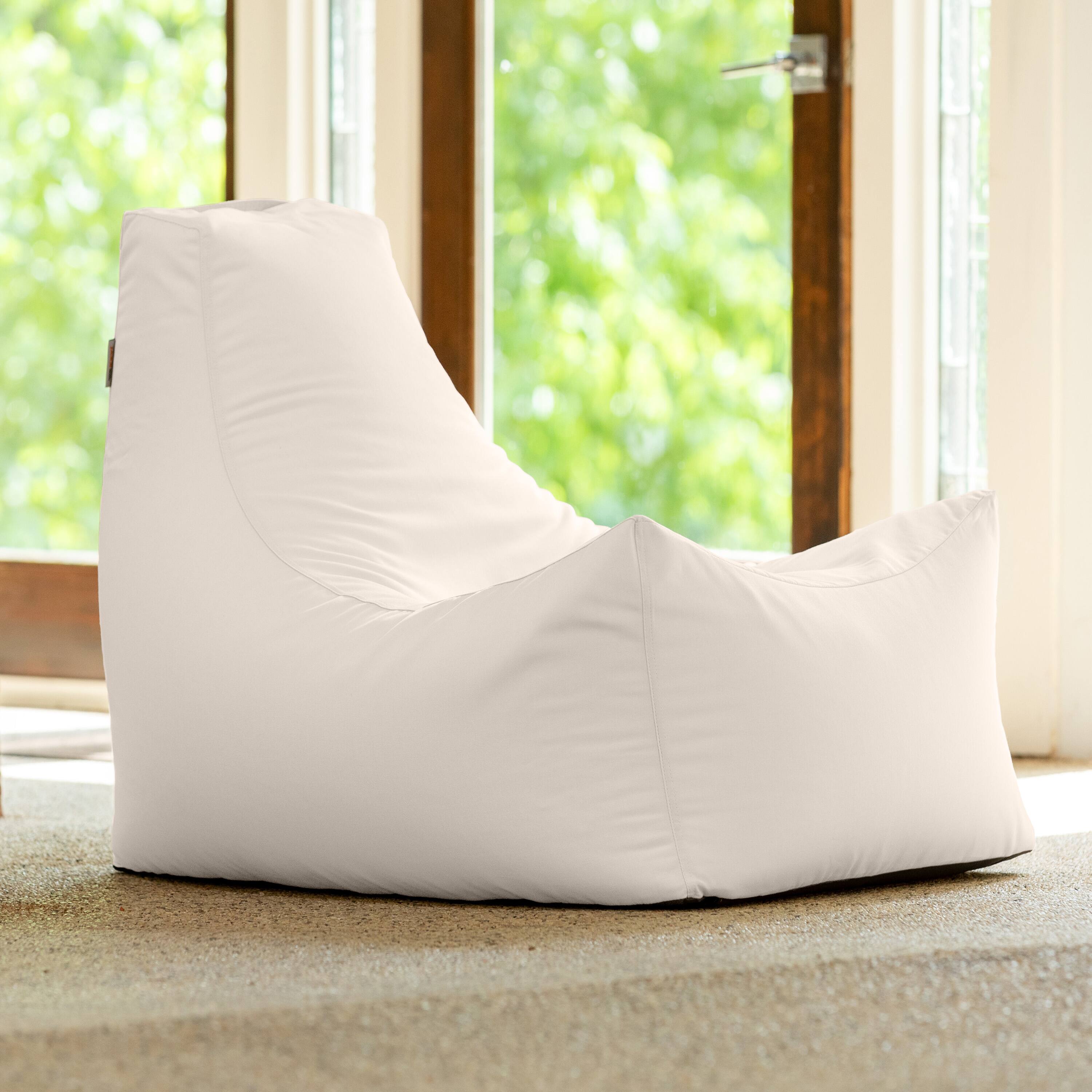Alt View 2. Jaxx - Jaxx Juniper Outdoor Bean Bag Patio Chair & Poolside Lounge, White - Pearl.