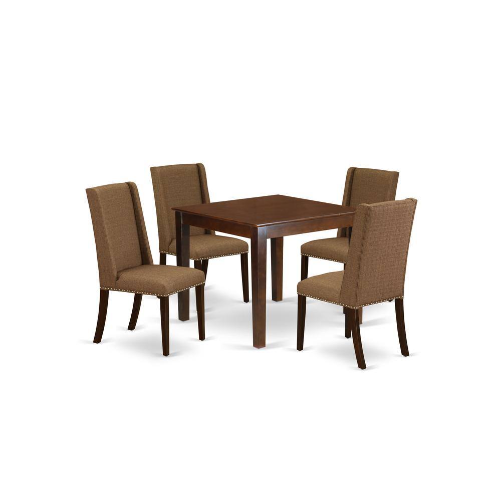 Back. East West Furniture - Dining Room Set Mahogany - Mahogany.