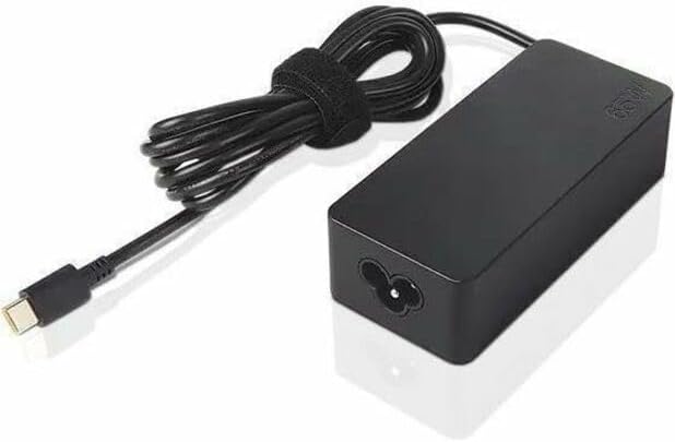 Back. Lenovo - USB-C Fast Charger and AC Power Adapter for Laptops, Tablets and Phones - Black.