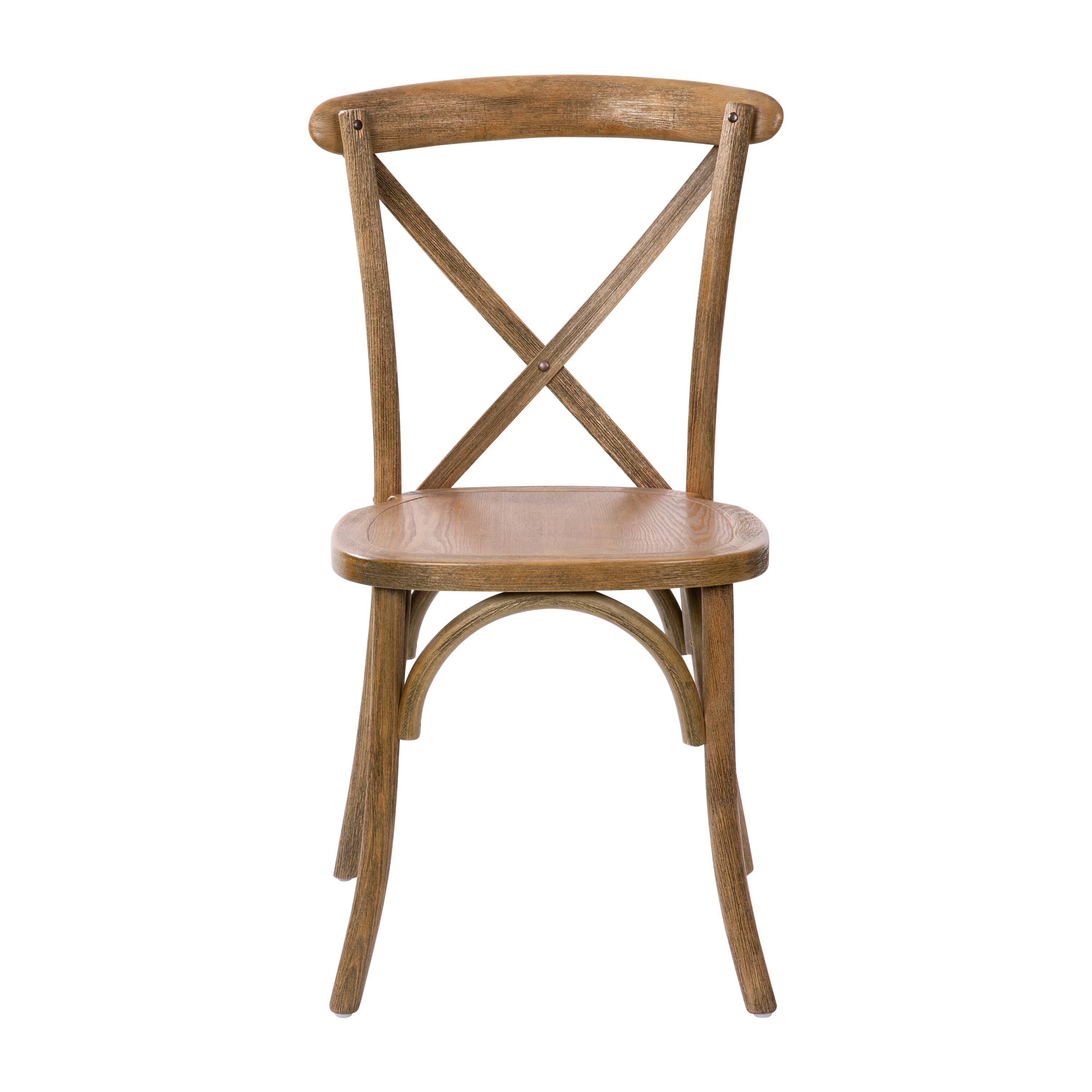 Alt View 10. Emma + Oliver - X-Back Chair - Dark Natural.