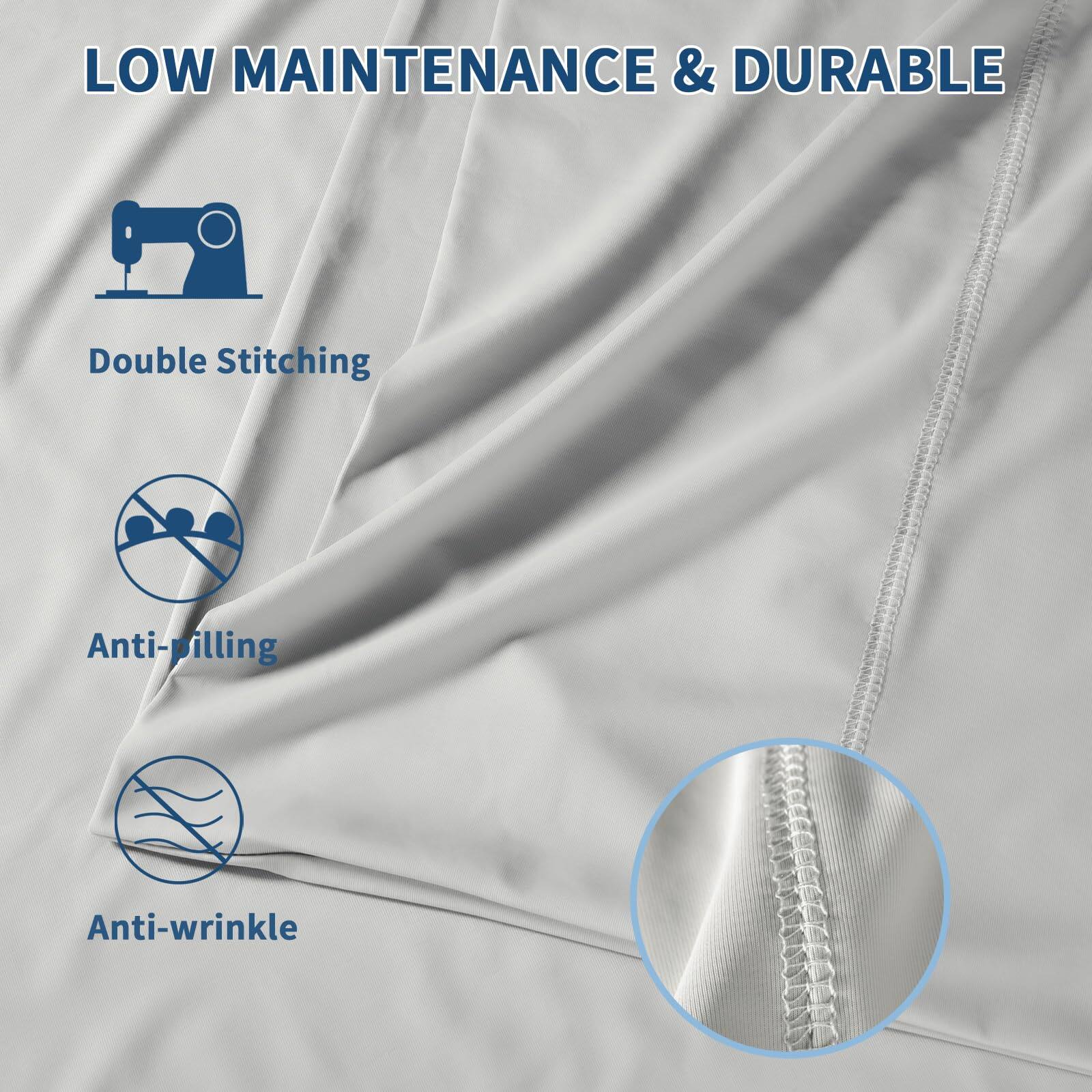 LOW MAINTENANCE & DURABLE

- Double Stitching
- Anti-pilling
- Anti-wrinkle
