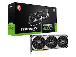 MSI - NVIDIA GeForce RTX 4060 Ti 8GB VENTUS 3X OC 8GB GDDR6 PCI Express 4.0 Graphics Card - Black