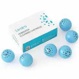 Livatro - Humidifier Cleaning Ball – Prevents Hard Water Build-Up, Removes Odor, For All Humidifiers, Fish Tank-6 pack