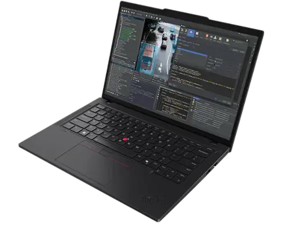 Alt View 4. Lenovo - Lenovo ThinkPad P14s Workstation 14.0 WUXGA (AMD Ryzen AI 7 350, 32GB DDR5, 2TB PCIe SSD, Win 11 Pro) w/USB Hub - Black.