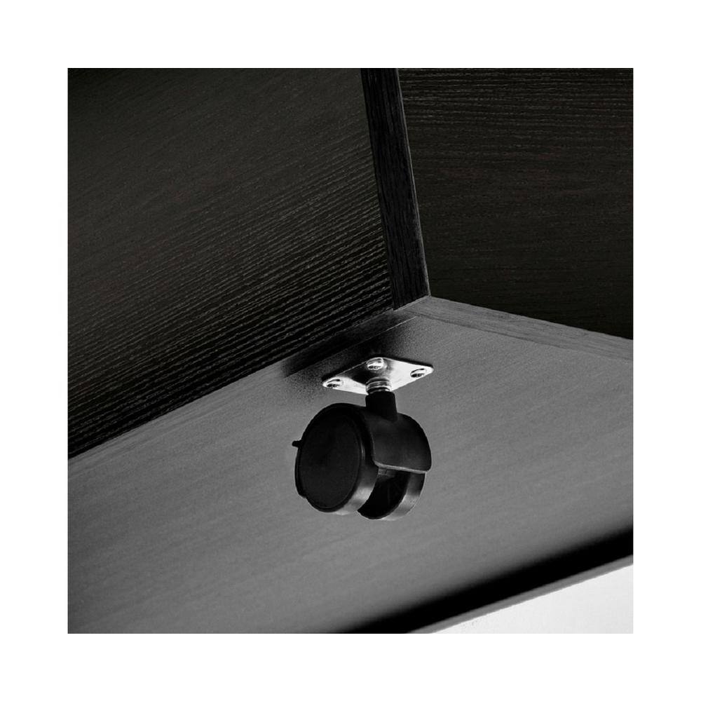 Back. AdirOffice - Blueprint Storage Wood 21-Slot Portable Roll File Cart - Black.