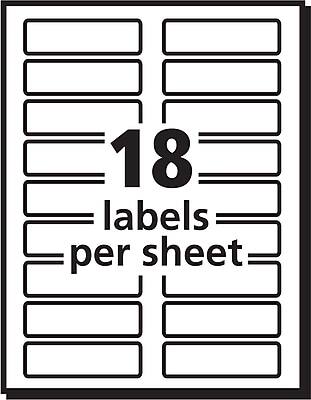 18 labels per sheet