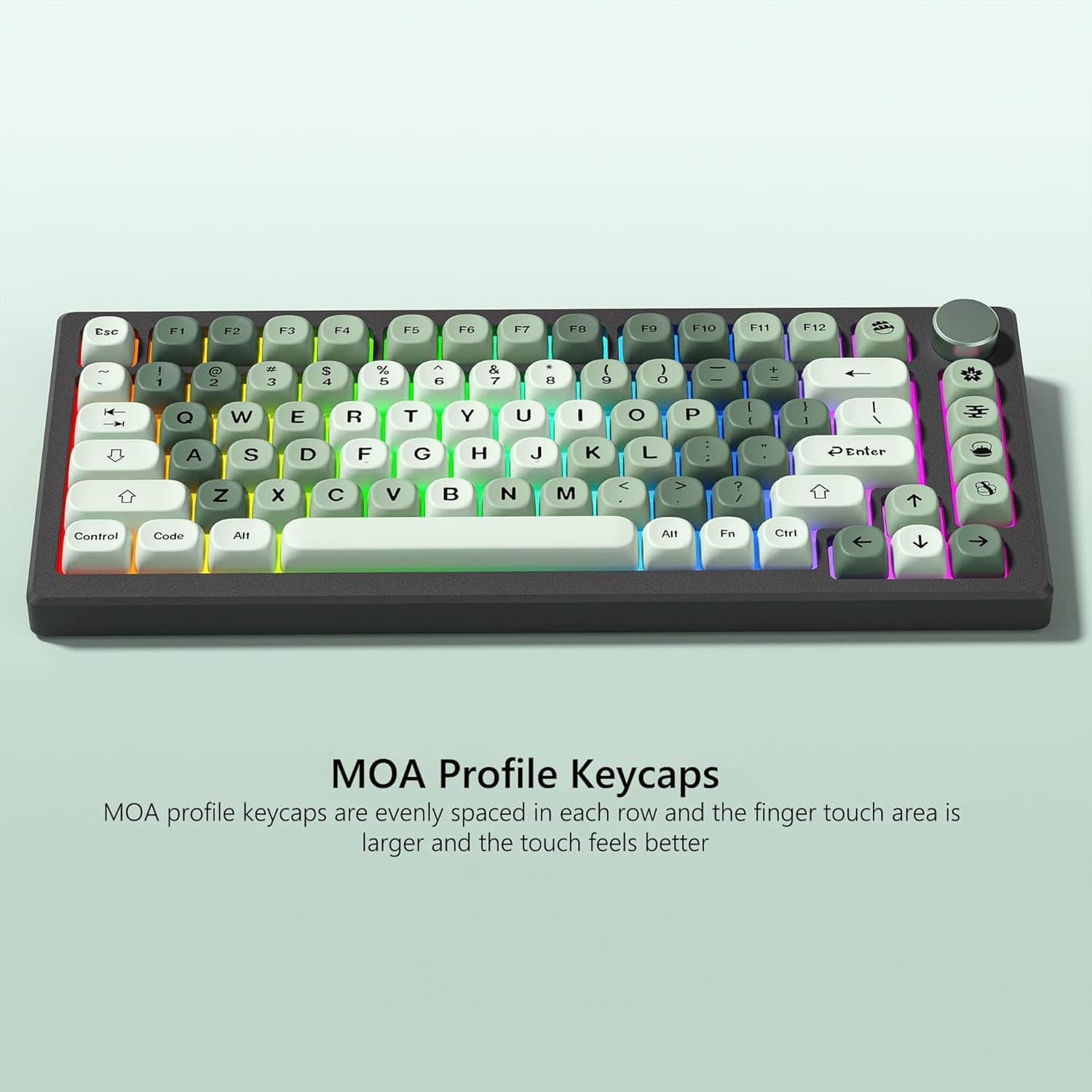 Womier - PBT Keycaps, 134 Keys Dye-Sublimation MOA Profile Key caps for 100%, 75%, 65%, 60% Mechanical Keyboard - Jianbianlv