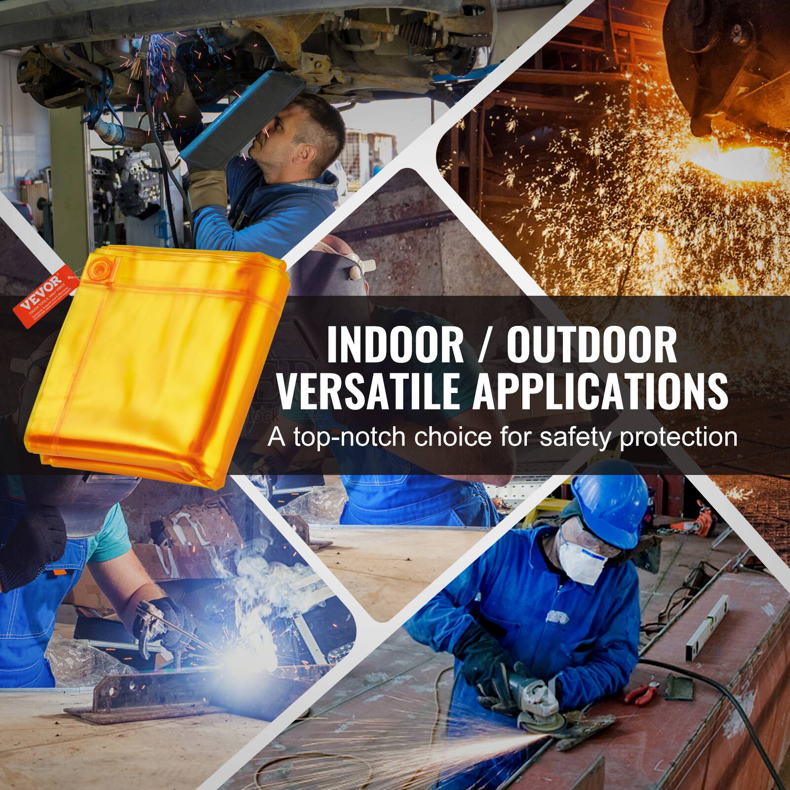 4 - VEVOR  
INDOOR / OUTDOOR  
VERSATILE APPLICATIONS  
A top-notch choice for safety protection