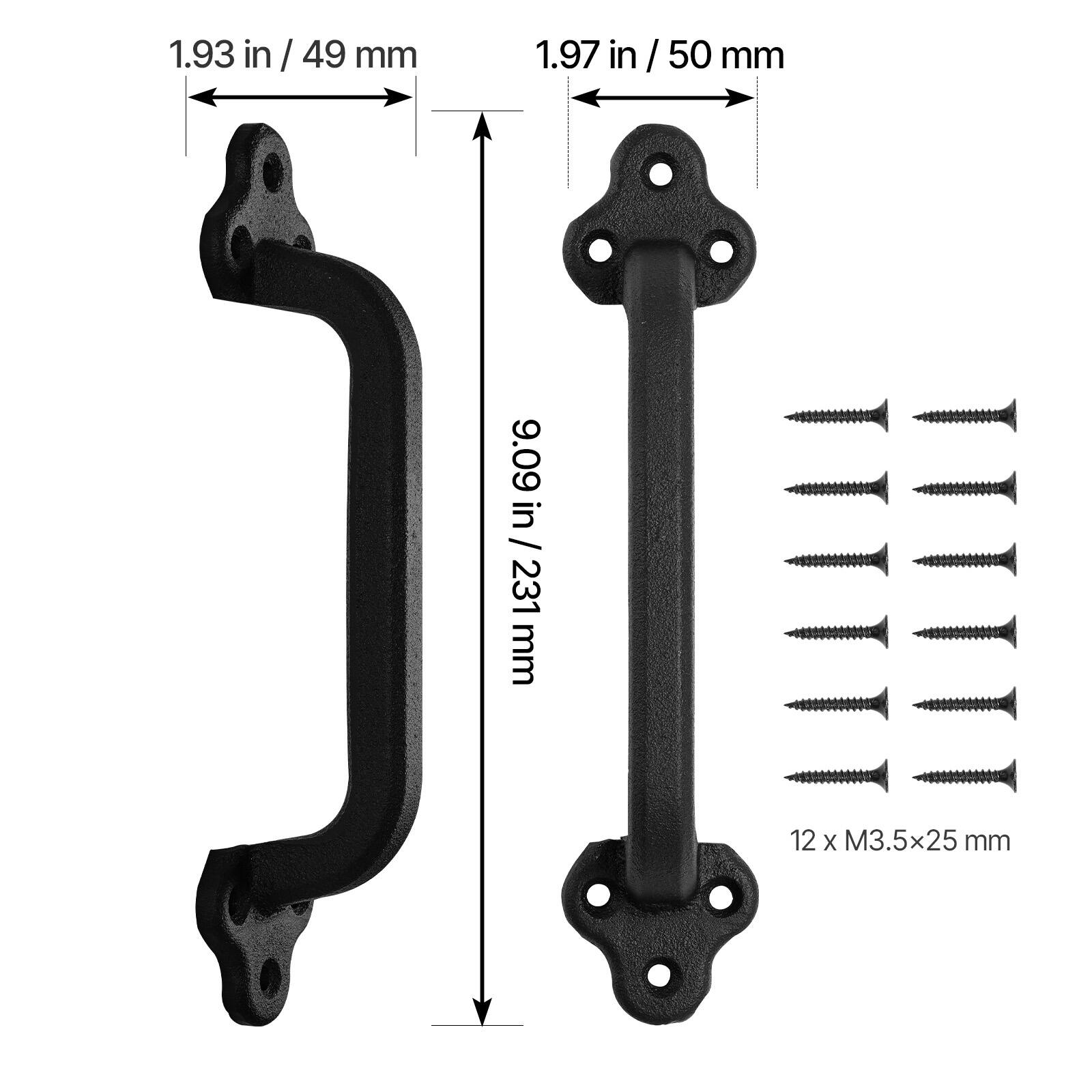 1.93 in / 49 mm  
1.97 in / 50 mm  
9.09 in / 231 mm  
12 x M3.5x25 mm