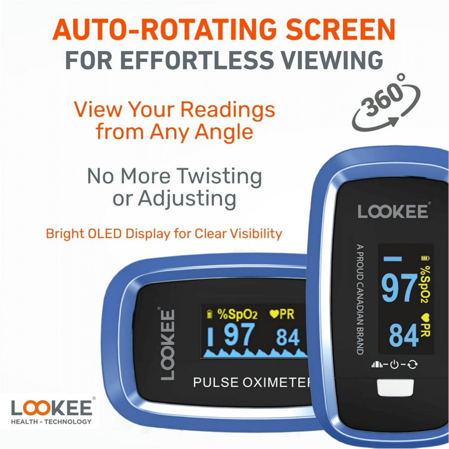 LOOKEE LOOKEE® Premium Fingertip Pulse Oximeter Finger Monitor | Oxygen ...