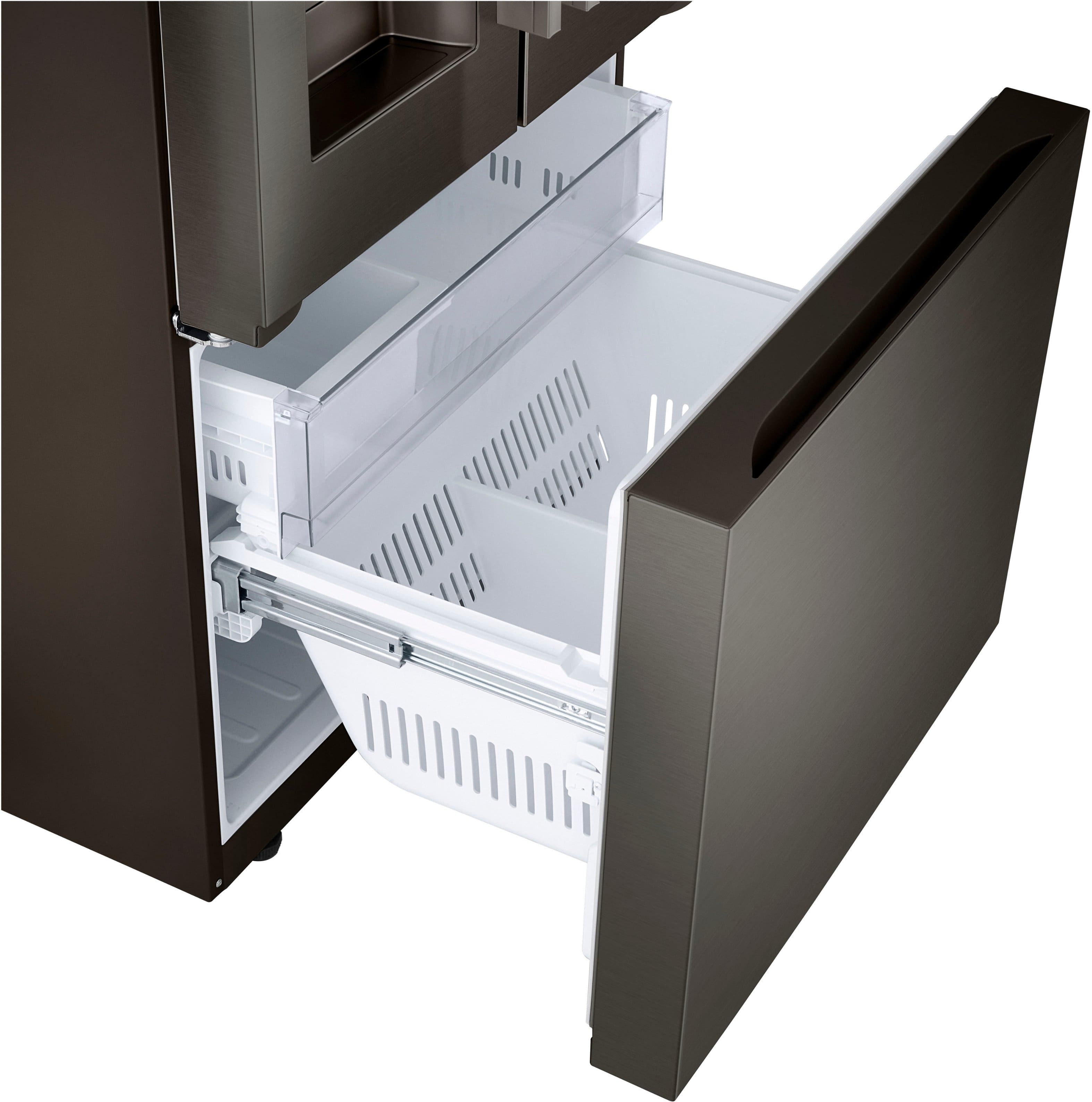 Alt View 15. LG - Standard-Depth MAX 24.5 Cu. Ft. Smart French Door Refrigerator with Dual Ice - PrintProof Black Stainless Steel.